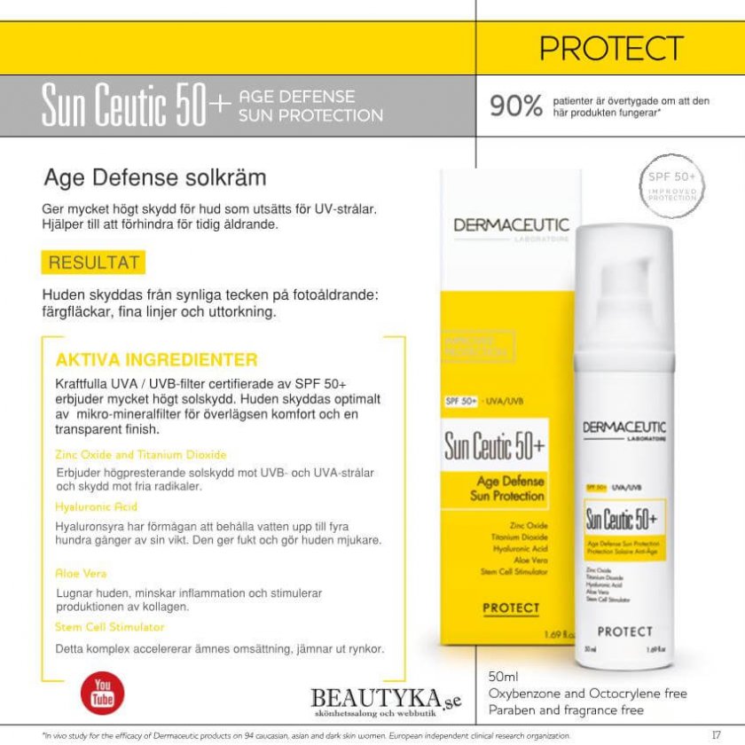 Dermaceutic Sun Ceutic SPF50 solkräm info bild2