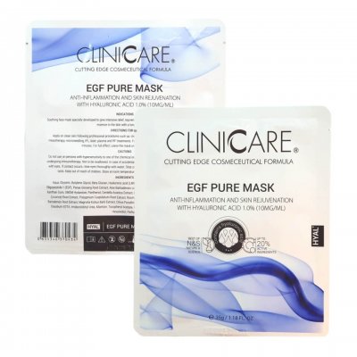 cliniccare egf pure mask cloth mask with hyaluronic acid picture 54