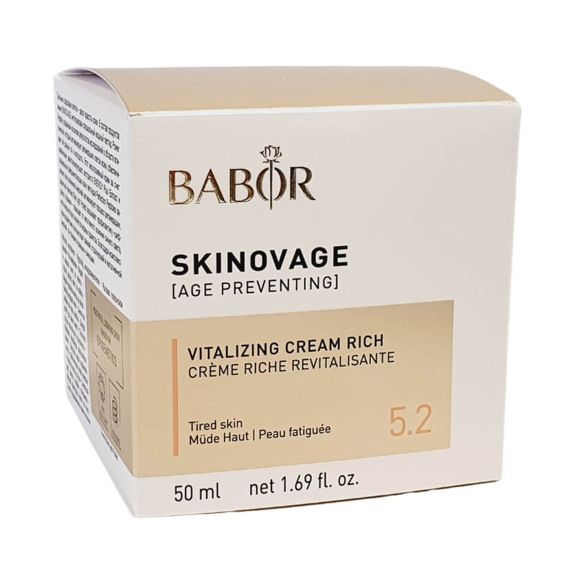 Babor Skinovage Vitalizing Cream Rich ansiktskräm glow & lyster för trött hy - box bild081